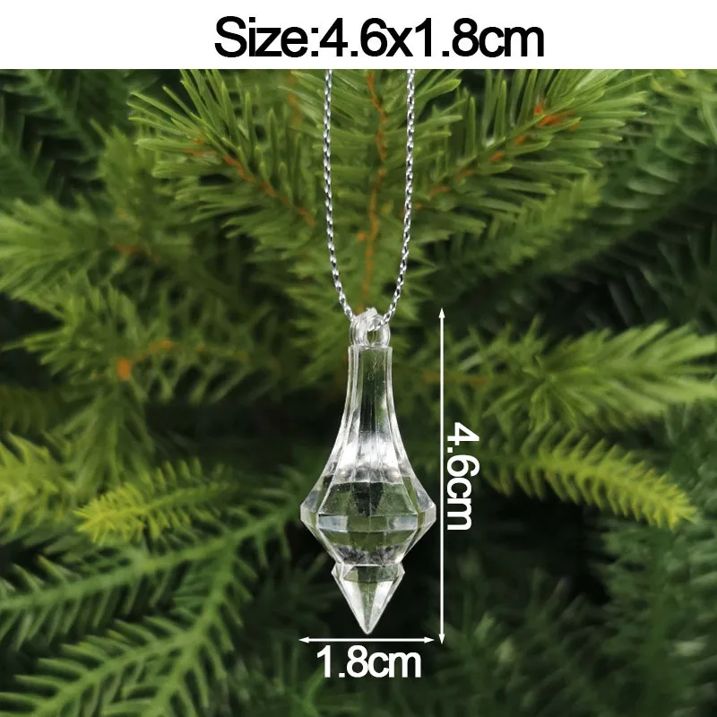 5 Stück Weihnachtsdekorationen für Zuhause, Kristall-Acryl-Ornamente, Schneeflocken, Elch, Weihnachtsbaum-Hängeanhänger, Navidad 2026 Neujahrsgeschenk – Detail 15