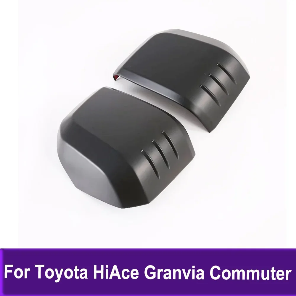 

Car Rearview Mirror Cover Frame Trim Protective For Toyota HiAce Granvia Commuter 2019-2023 Exterior Accessories Chrome