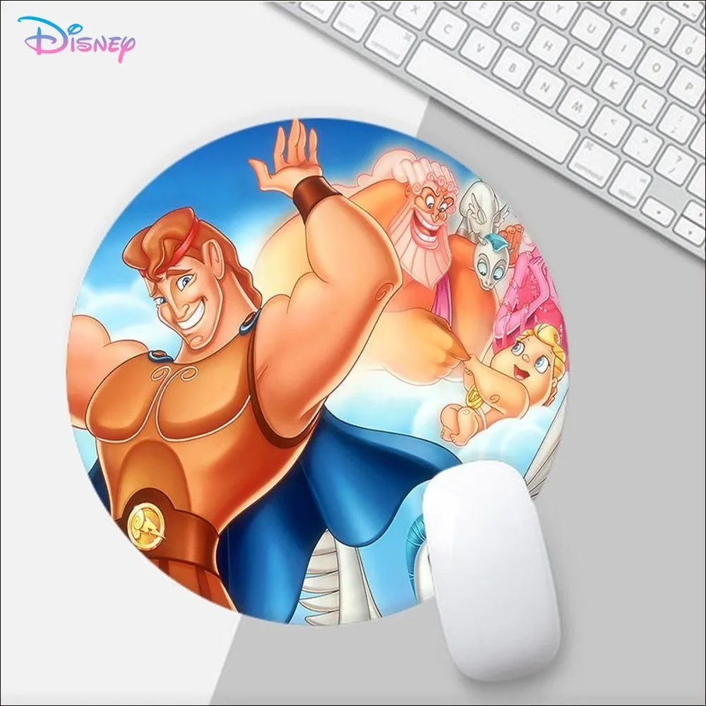 Disney Hercules Mousepad Small Round Speed Version Game Computer Keyboard Office Table Mat PC Laptop Mouse Mat Desktop Mat