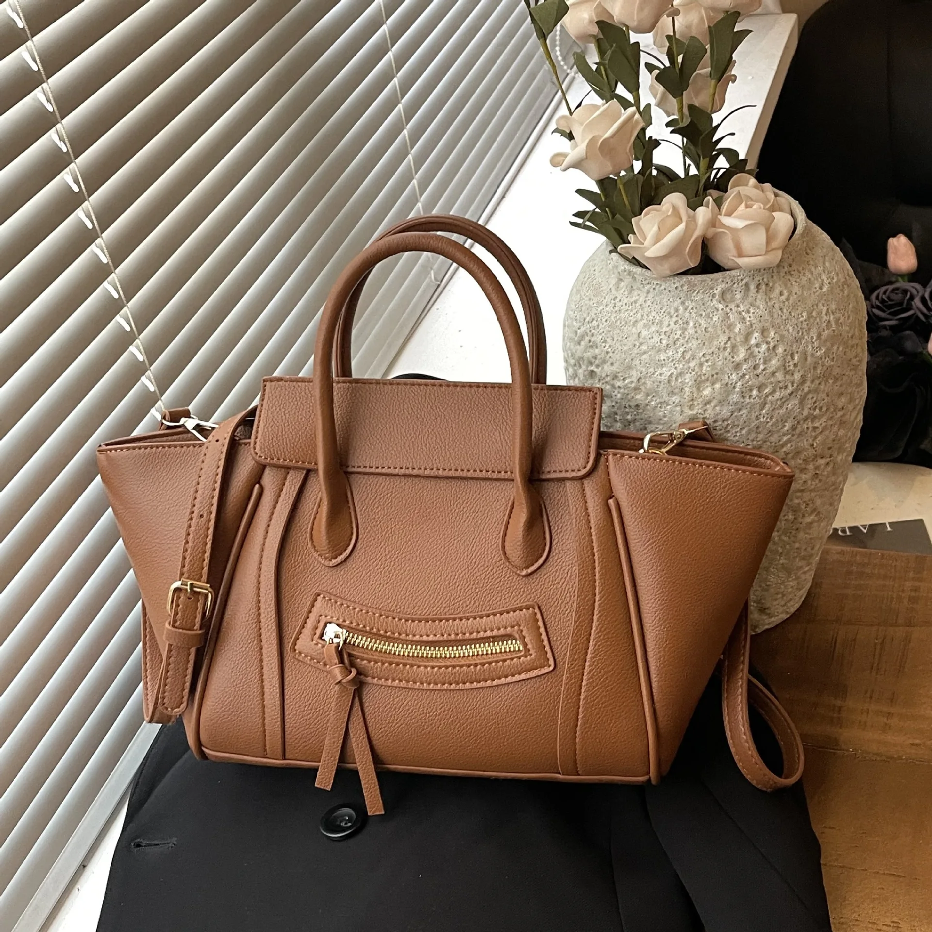 Commuter Fashion Tote met grote capaciteit |   Vintage trendy, veelzijdige crossbodytas voor dames