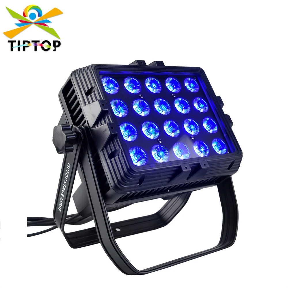 TIPTOP 20x18W 6IN1 Waterproof Led Wall Washer Light RGBWA Black Light Buliding/Back Ground Led Washer Lighting TP-W2018