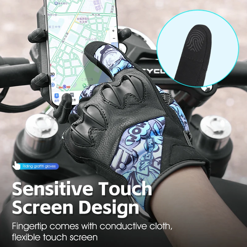 WEST BIKING Cycling Gloves Off-road Motorcycle Gloves Mountain BMX Breathable Sensitive Touch Screen Racing Warm Full Fingers