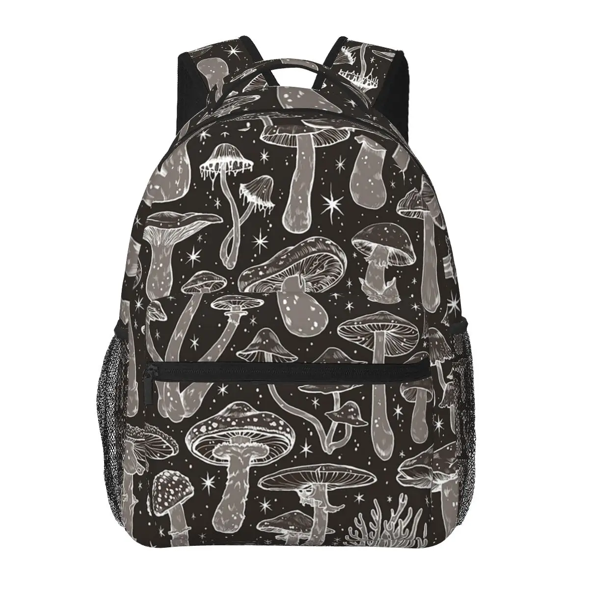 

Mushroom Stars And Moon Pattern Student Backpack School Bag Hiking Travel Daypack for Men Women Fashion Bookbag Shoulder Bags