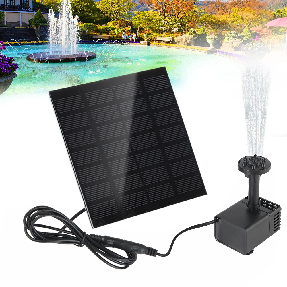 Solar Water Pump 1.2W Water Sprinkler Sprayer Outdoor Solar Panel Powered Garden Pond Water Fountain Pool With 7 Spray Heads