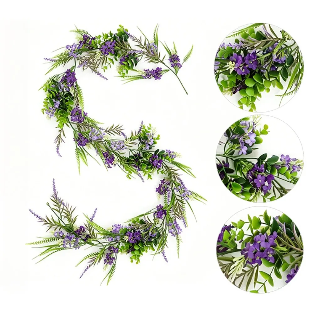 Easter Artificial Vine for Wall with Colorful Eggs and Spring Flowers Festive Decoration 175cm PE Material Length