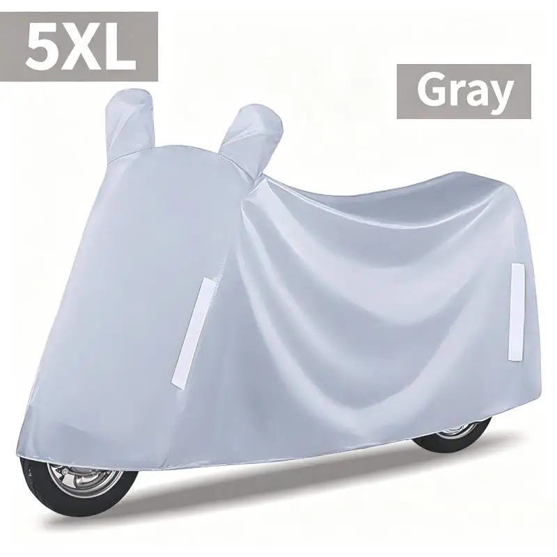 Motorcycle Full Coverage Cover Sun Rain Dust Resistant with Mirror Covers Waterproof for Courtyard Parking Use