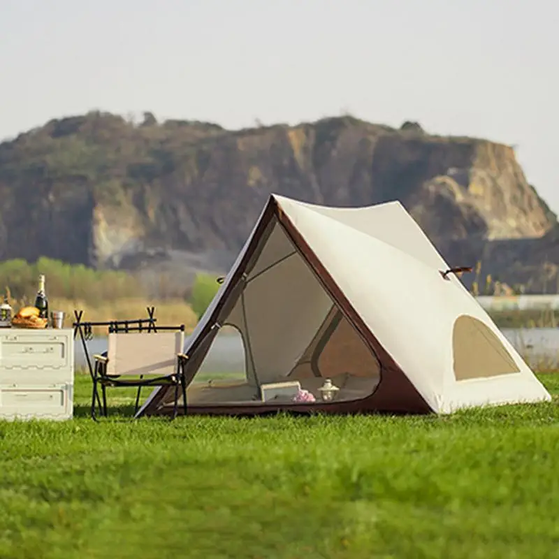 Imagem -04 - Portátil Triangular Sun-prova Camping Tenda Auto Abrigo Aberto Sombra com Pregos à Terra Fácil Configuração Piqueniques ao ar Livre