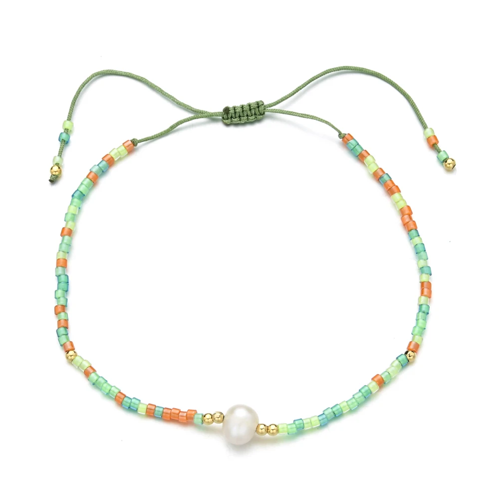 Minimalism Thin Bohemian Miyuki Bracelet Femme Friendship Bracelets for Women Pearl Bracelet Crystal Seed Beads Jewelry