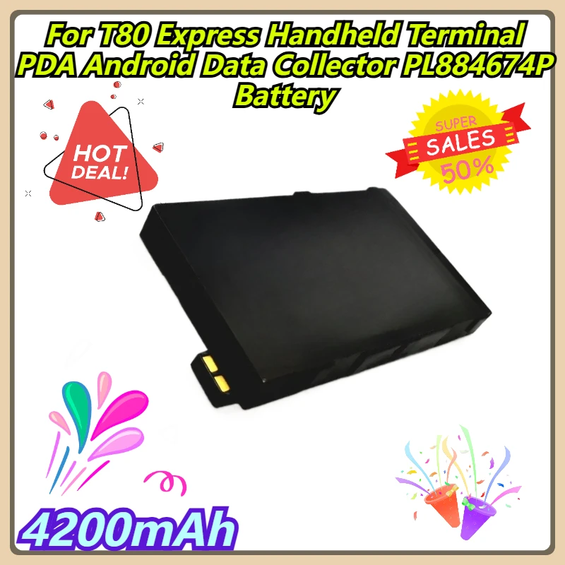 

4200mAh For T80 Express Handheld Terminal PDA Android Data Collector PL884674P Battery