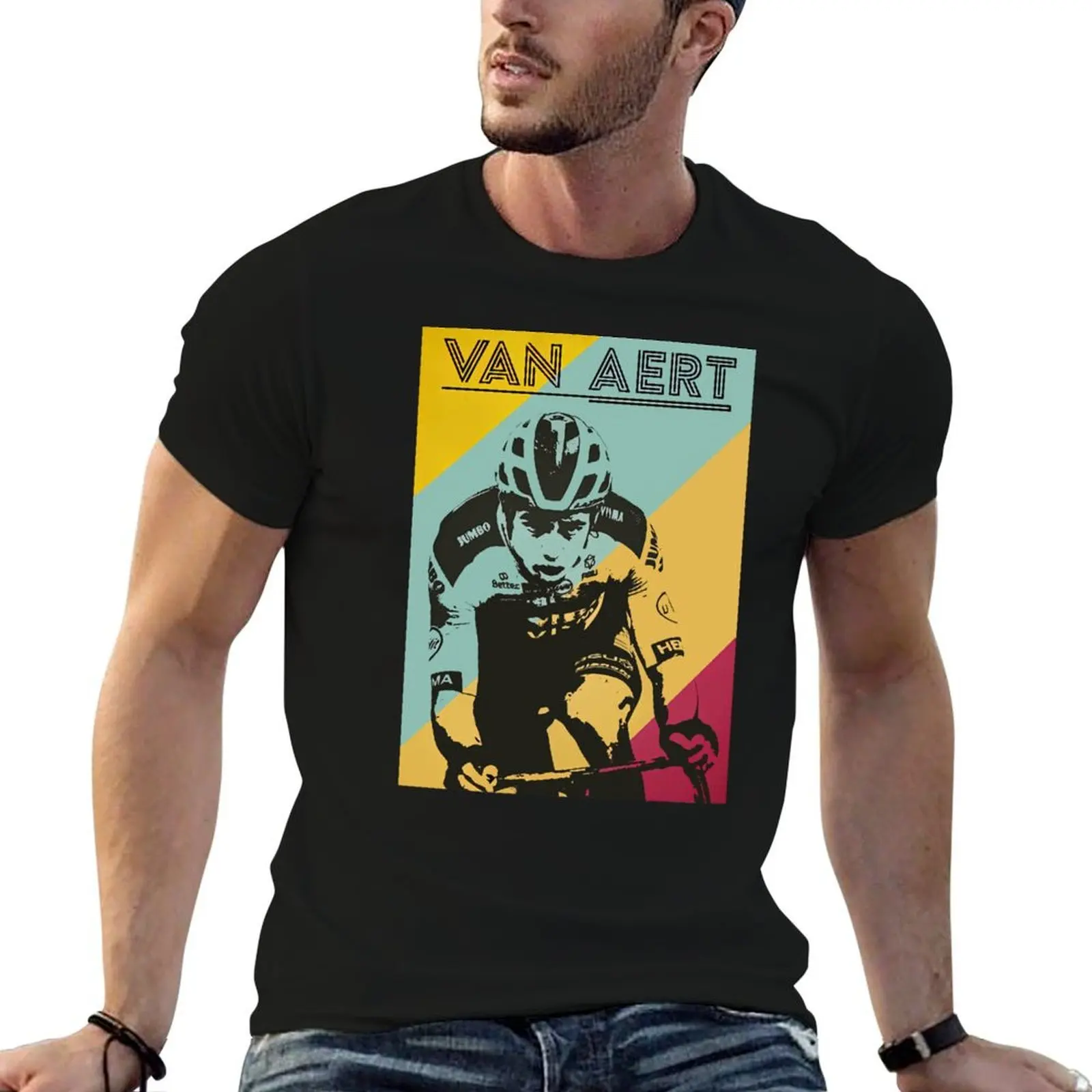 

wout van aert retro T-Shirt man t shirts for men casual man graphic t shirt cotton t shirt pack T-shirt
