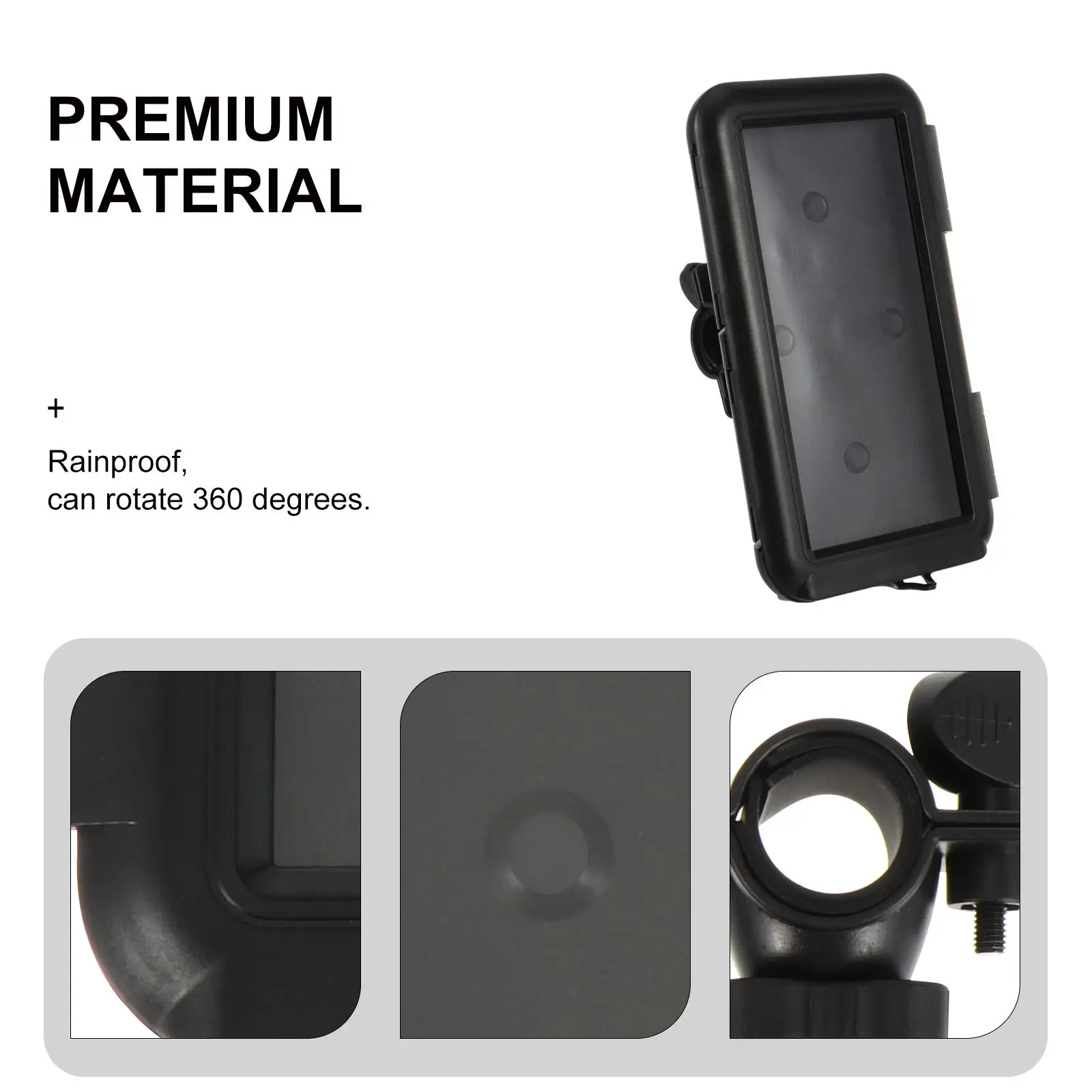 

1 шт. Водонепроницаемый пластиковый держатель для телефона на мотоцикл, крепление-зажим для руля, для навигации и езды на открытом воздухе