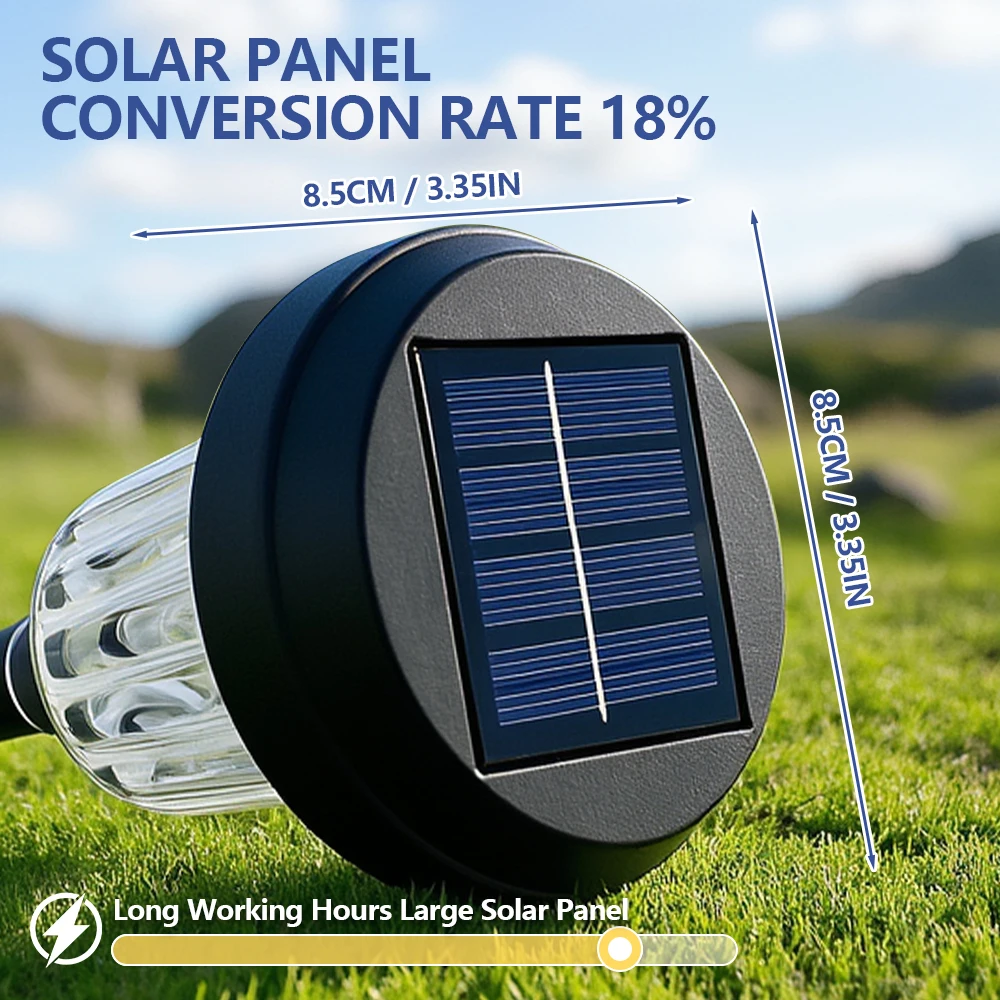 Solar Pathway Lights Outdoor Waterproof Solar Powered Garden Lights for Lawn Patio Walkway Driveway Decor Landscape Lighting