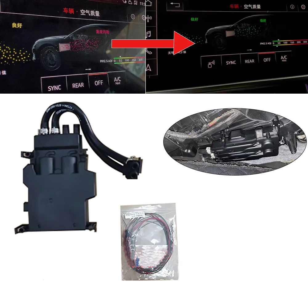 Air quality sensor PM2.5 Climate Quality Detector kit for Audi A6 C8 A7 Q7 Q8 Golf 8 Air Quality Sensor kit 4N0 907 643 A