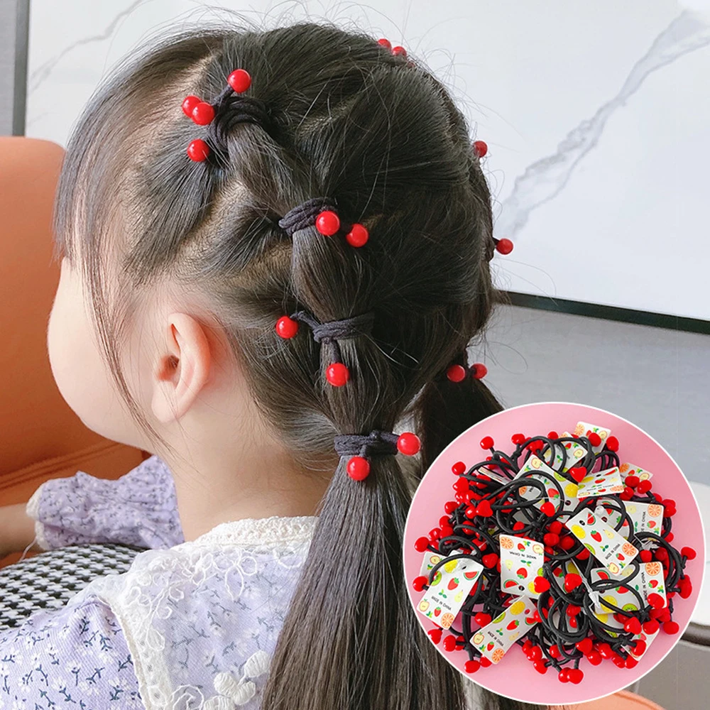 Bandas elásticas de nailon para el cabello para niña, coletero de dibujos animados para bebé, accesorios para el cabello, 10 a 40 unidades por juego