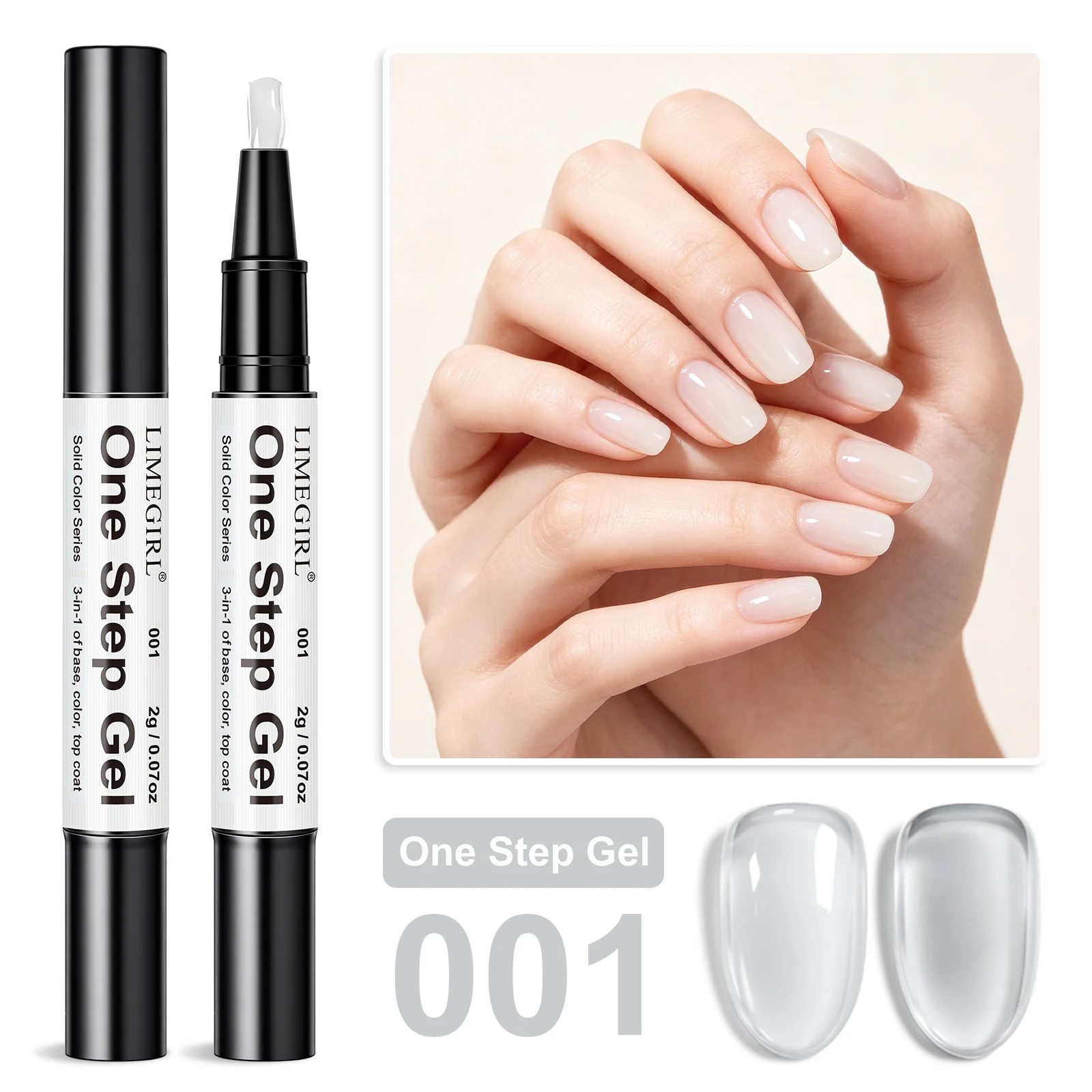 LIMEGIRL 48 Farben Gel-Nagellackstift, 3-in-1-Gel-Nagellack, schnell trocknender, langlebiger Graffiti-Malpinsel für Reisen im Freien