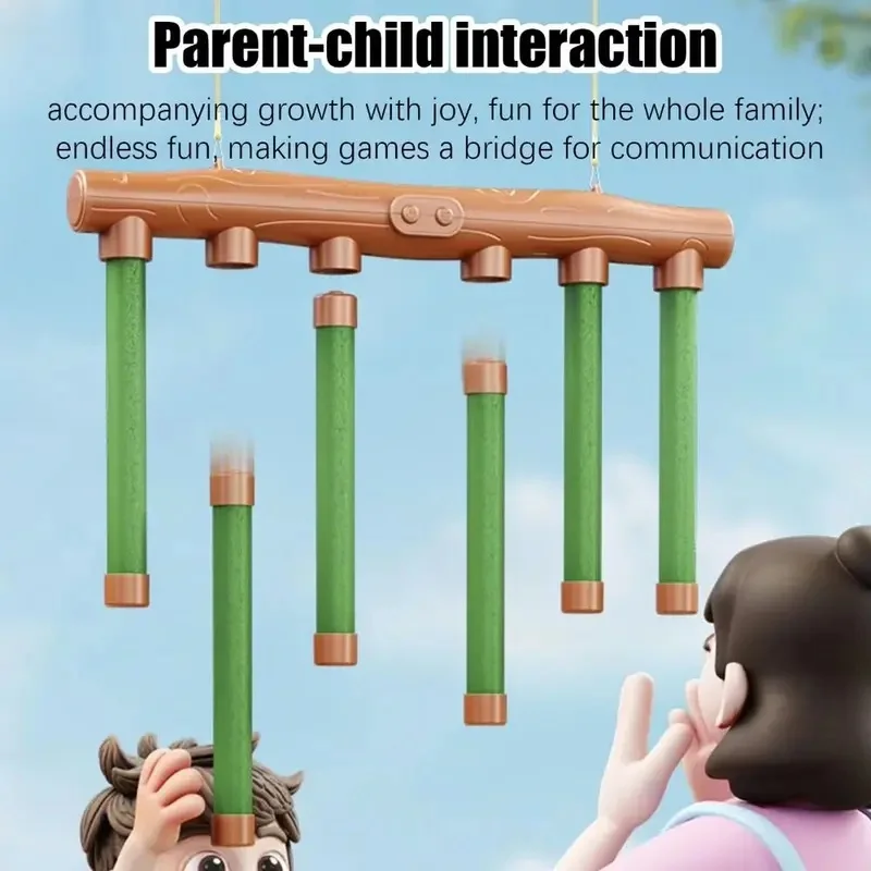 Quick Reaction Challenge Falling Sticks Game Exercise Prop Parent-Child Catching Sticks Sensory Toy Adjustable Falling