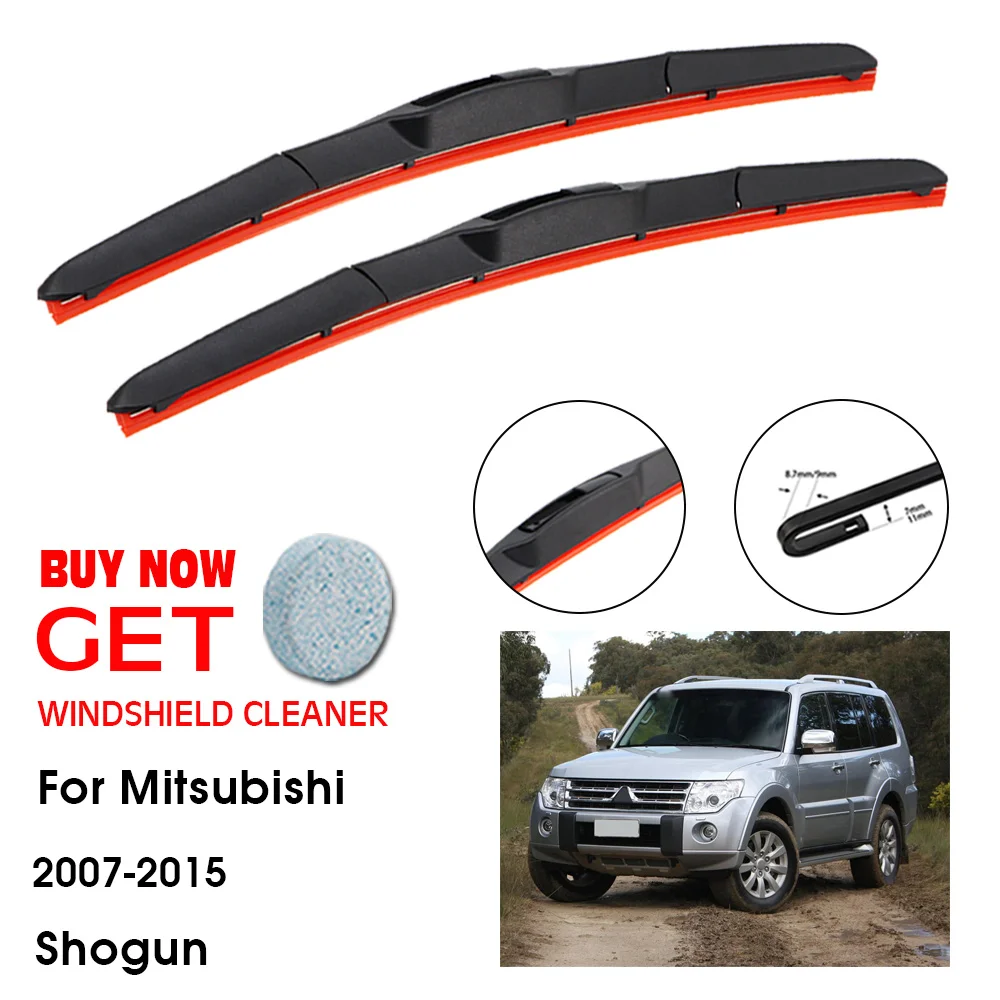 

Car Wiper For Mitsubishi Shogun 22"+20" 2007-2015 Front Window Washer Windscreen Windshield Silica Gel Wiper Blade Accessories