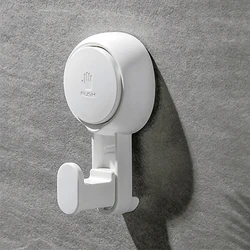 Removable Vacuum Suction Cup Towel Holder Bathroom Robe Hook Non-Perforated Bathroom Door Back Hook
