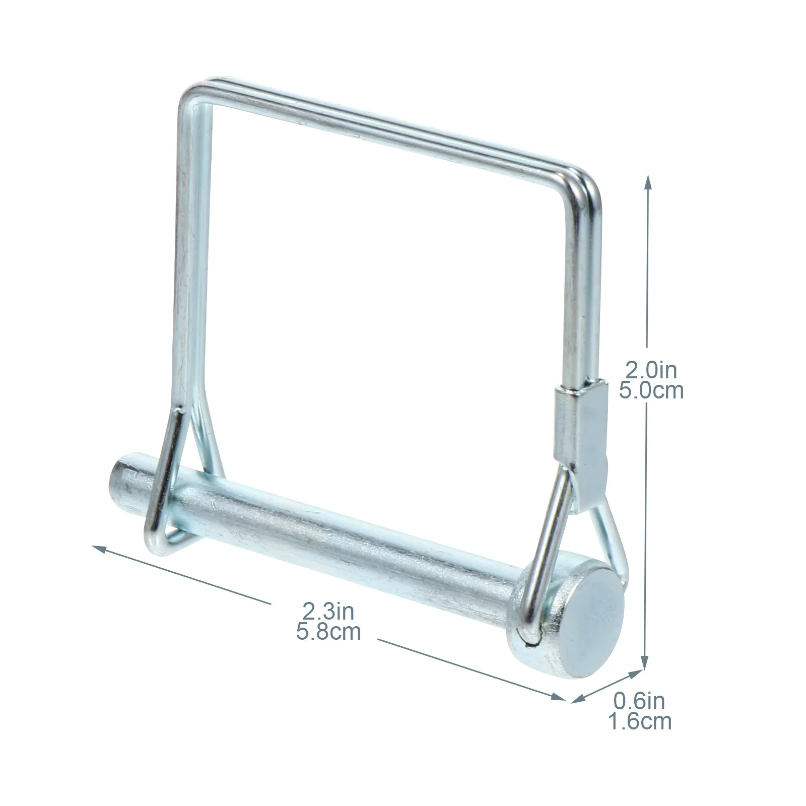 

10 Pcs Square Retainer Wire Clips High Strength Carbon Steel Shaft Locking Pins Lawn Garden Trailer Truck Boat Coupler Safety