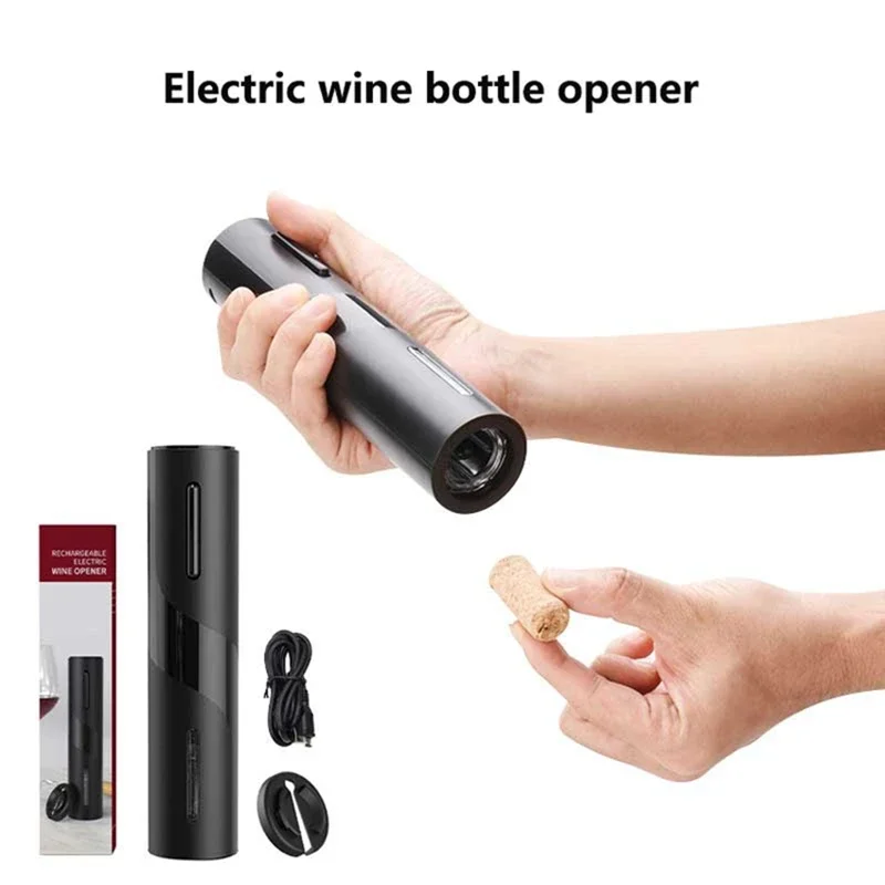 USB Red Wine Electric Bottle Opener Set with Charging Base or Battery Powered Wine Tools Kitchen Products Rechargeable  Opener