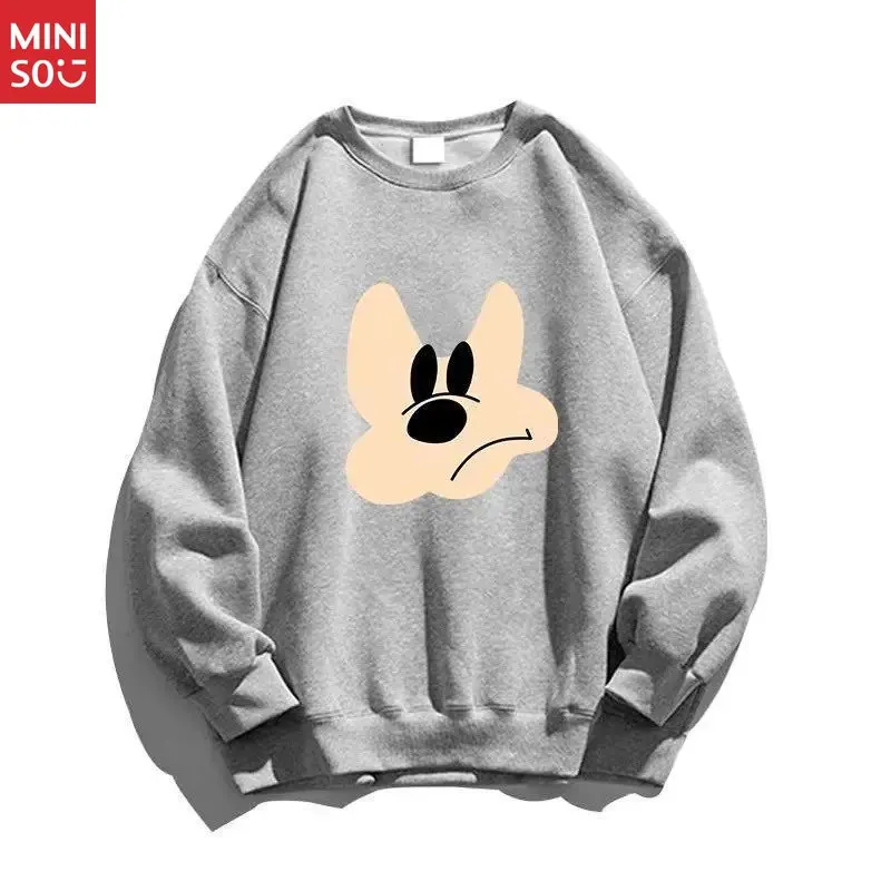 سويت شيرت ديزني فينتاج للجنسين، بلوفر كبير الحجم ثقيل الوزن للارتداء لجميع المواسم