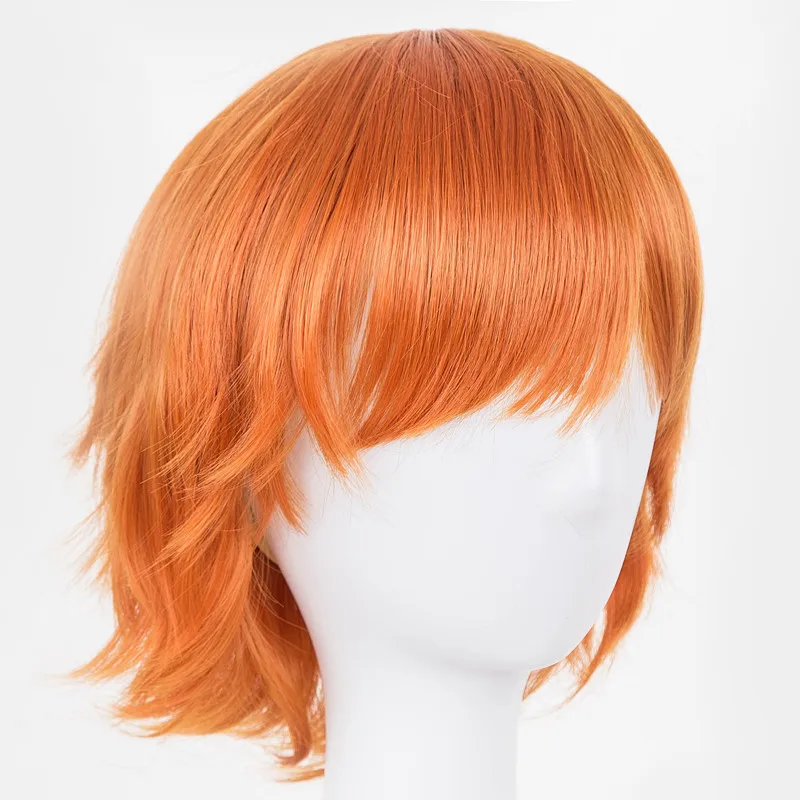 Fei-Show Short Wig Synthetic Wavy Costume Cos-play Hairpiece Sky Blue/Red/Pink/Purple/White Colors Heat Resistant Hair Toupee