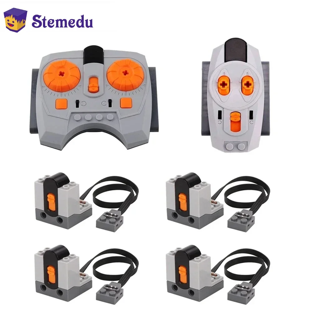 

MOC Power Functions Set 8879 IR Speed Adjustable Remote Control 8884 IR Receiver Motor Car Train Toy Power Up Set