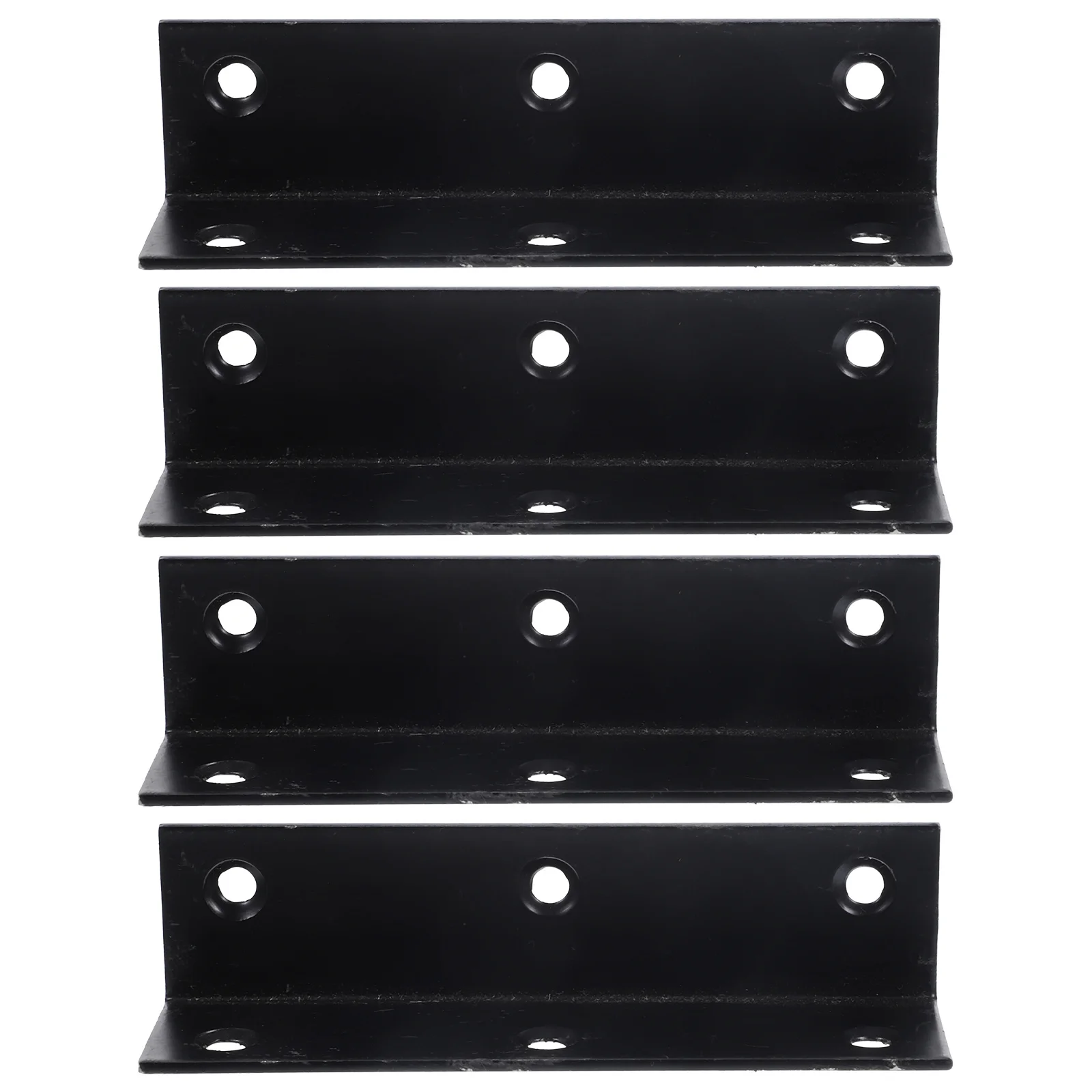 

4Pcs L Shape Corner Brackets Heavy Duty Angle Iron Shelf Supports Strong Metal Braces for Wood Furniture Repair and Shelf