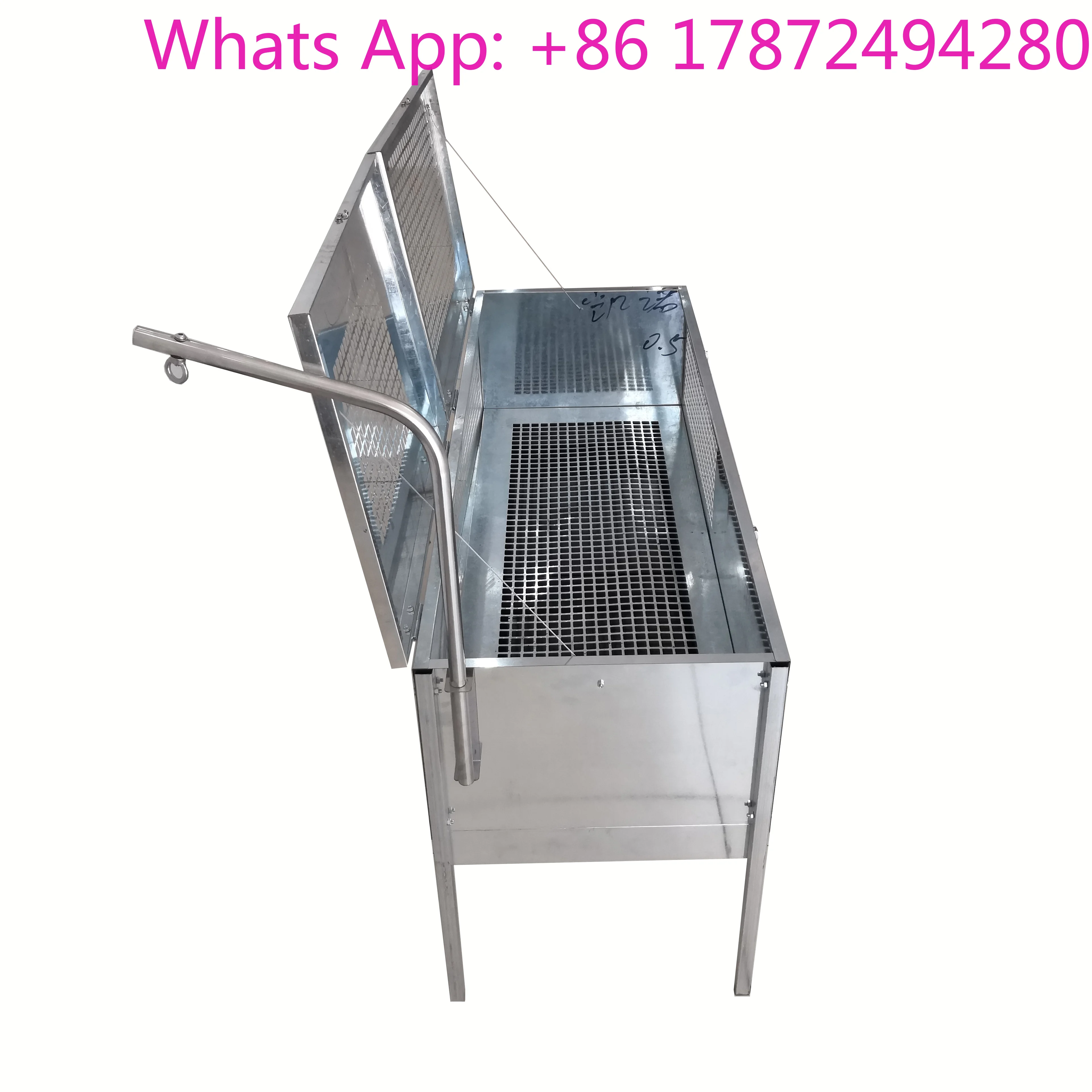 Double Door Chicken Brooder Cage Standing Chick Cage with Heated Plastic Tray for Sale