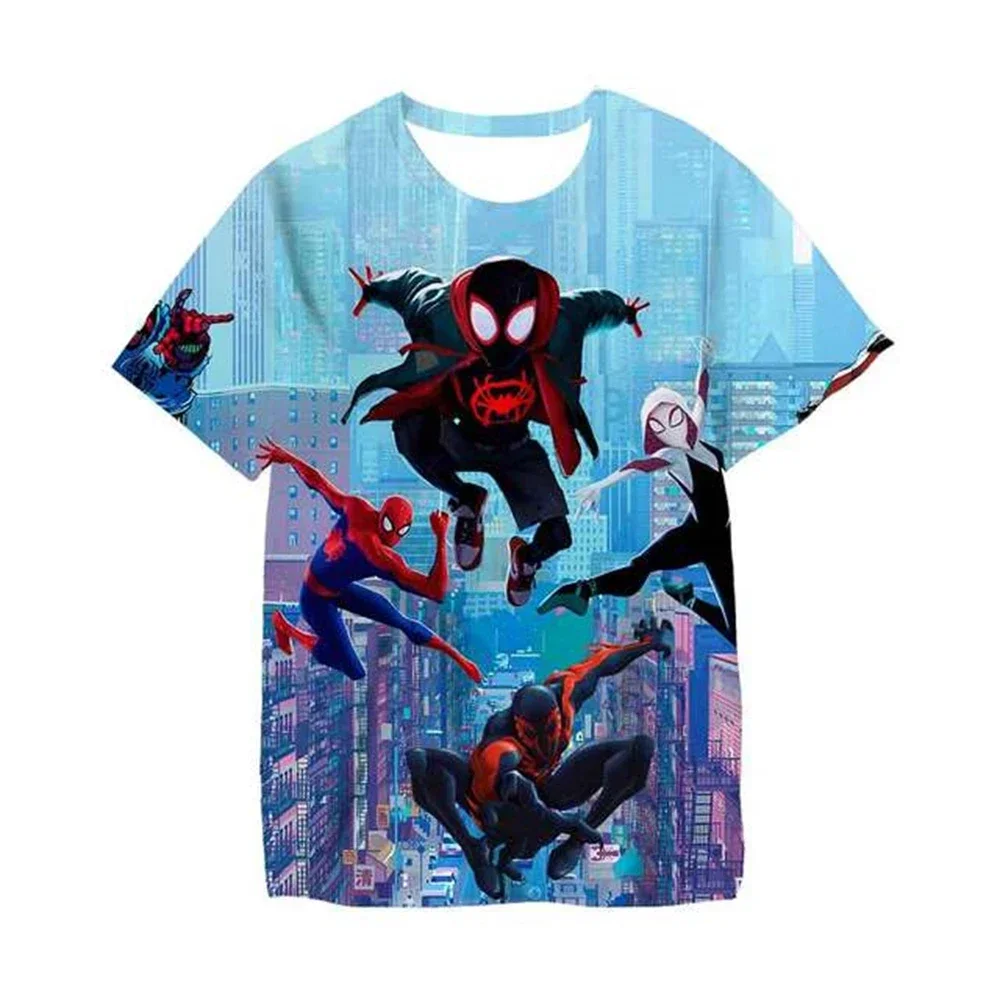 2 3 4 5 6 7 8 9 Year Boys Spiderman Tshirt Kids Clothes Boys T-shirt Girls Clothes Boys Kids T-shirt Fashion Tops