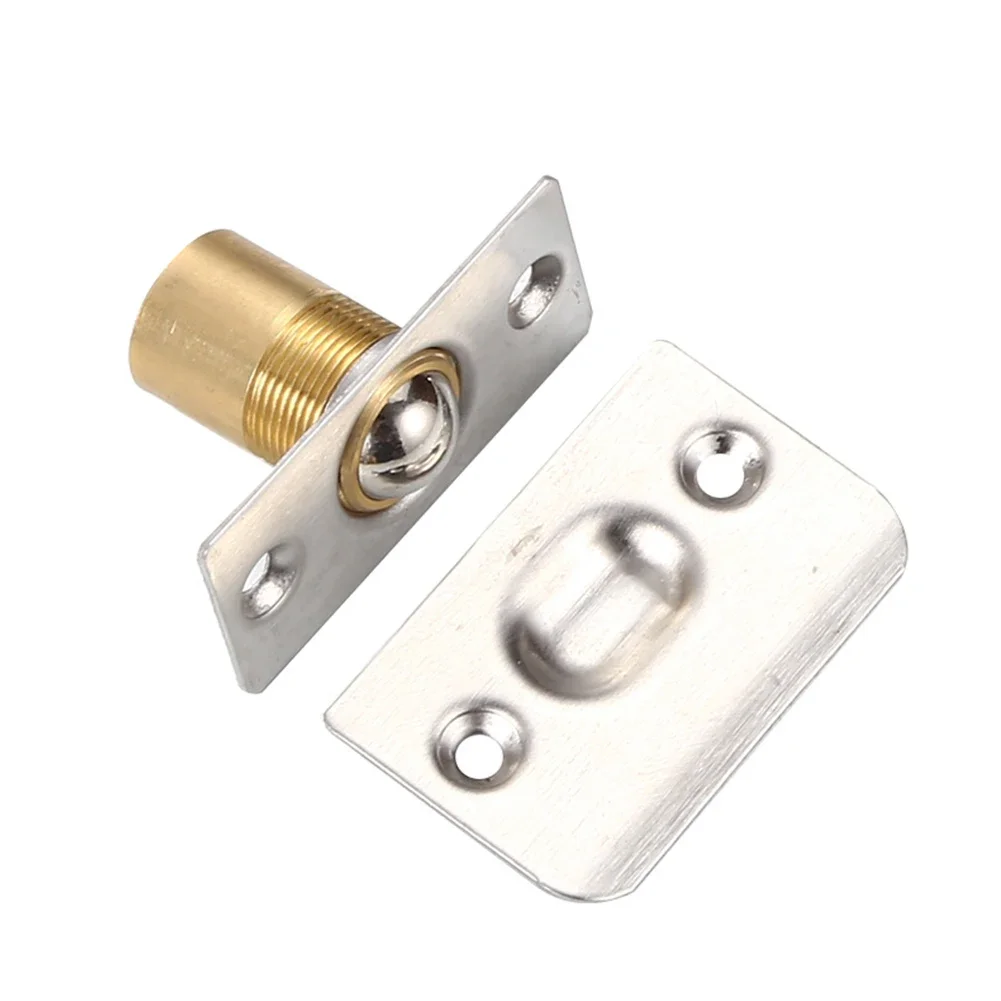 Cabinet Door Spring Ball Catch Latch With Copper And Stainless Steel Adjustable Lock Suitable For Wooden Doors And Closets