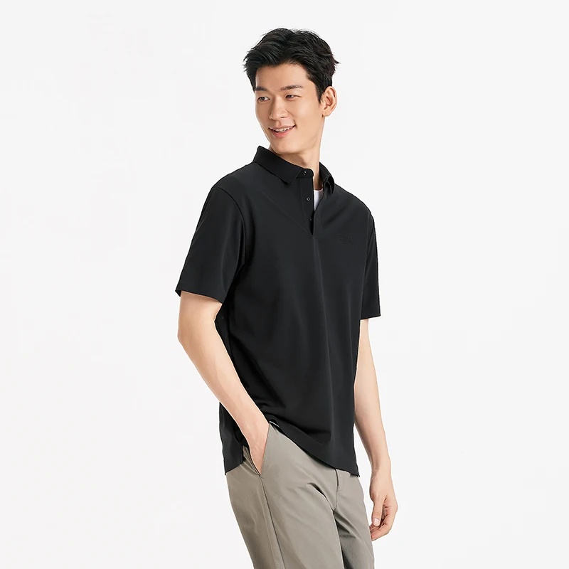 Semir Men Polo Shirt Solid Color Cool Feeling Business Lapel Knit 2026 Summer Urban Casual Style Soft Comfy Office Top