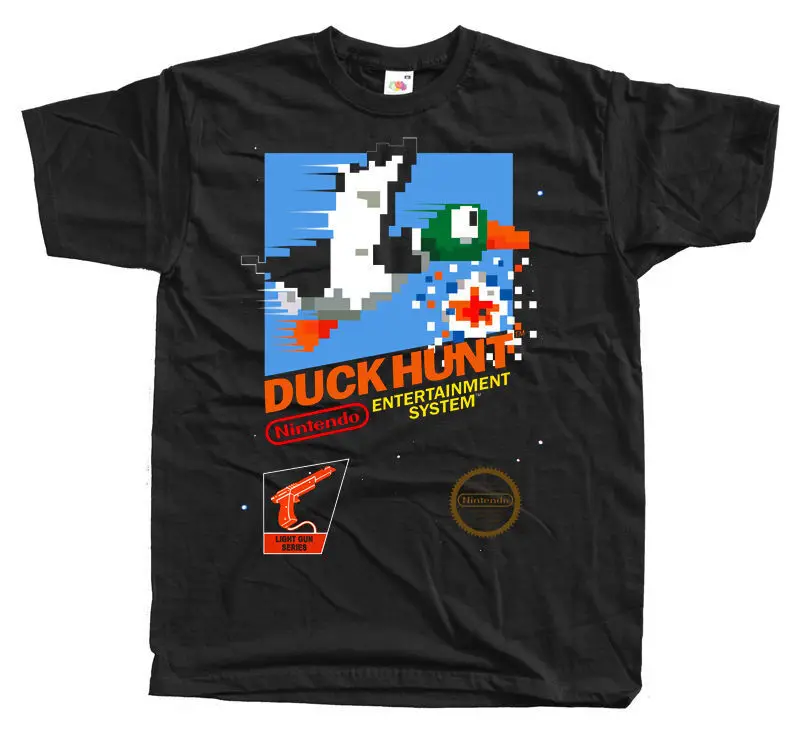 DUCK HUNT box Nes T shirt Black Arcade Famicom NES v