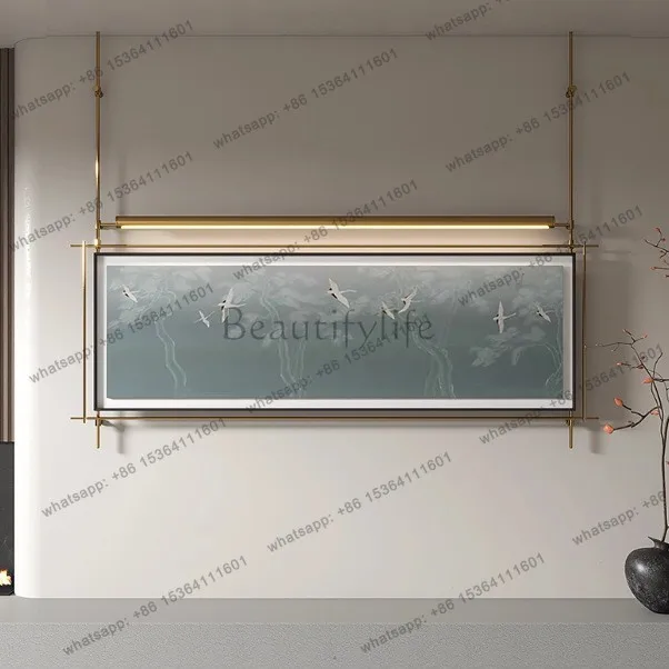 French painting wabi-sabi wind architecture Datang private room office living room decoration
