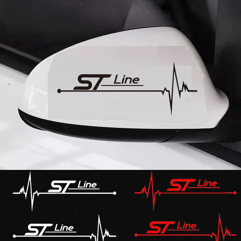 

2 шт. наклейки STLINE на зеркало заднего вида для Ford Fiesta Mondeo Fusion Escape Edge Ecosport Focus Ranger Ghia MK2 MK3 MK4