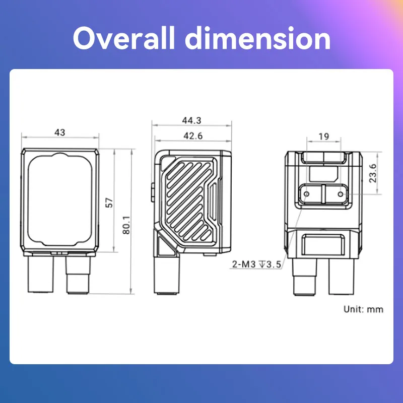 HIKROBOT MV-ID3016XM-12M-RBN 60fps 1.6MP 1/2.9