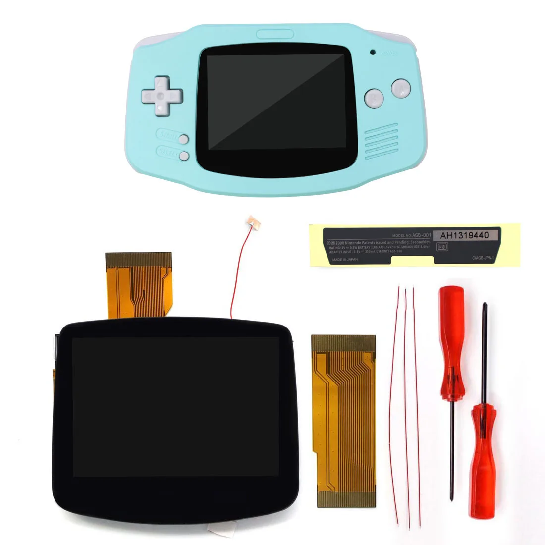 Imagem -05 - Gba Ips v5 Laminado Lcd Kit com Osd Gameboy Advance Lcd Backlight Screen Mod Personalizado Habitação Shell Quente 3.0 720x480