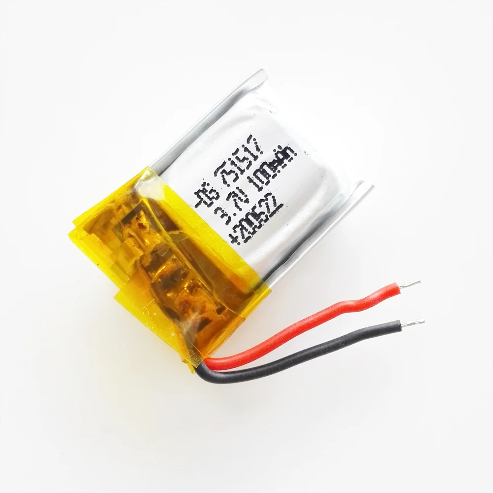 3.7V 20C 100mAh Lipo Lithium Polymer Rechargeable Battery 751517 For CX-10 CX-12 JJ810 JJ820 V646 V676