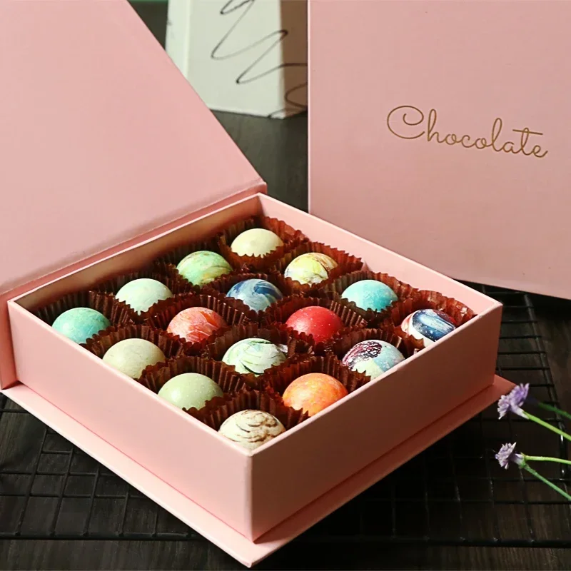 5Pcs/Lot Chocolate Paper Box DIY Gift Candy Box Christmas Wedding Party Candy Packaging Boxes For Gifts Party Favors