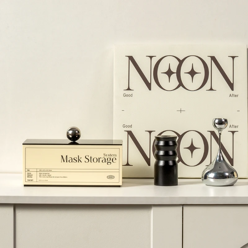 【Epeiushome】 Mask Box Sundries Finishing Acrylic Desktop Storage Box Cosmetics Nordic Ins Simple Style