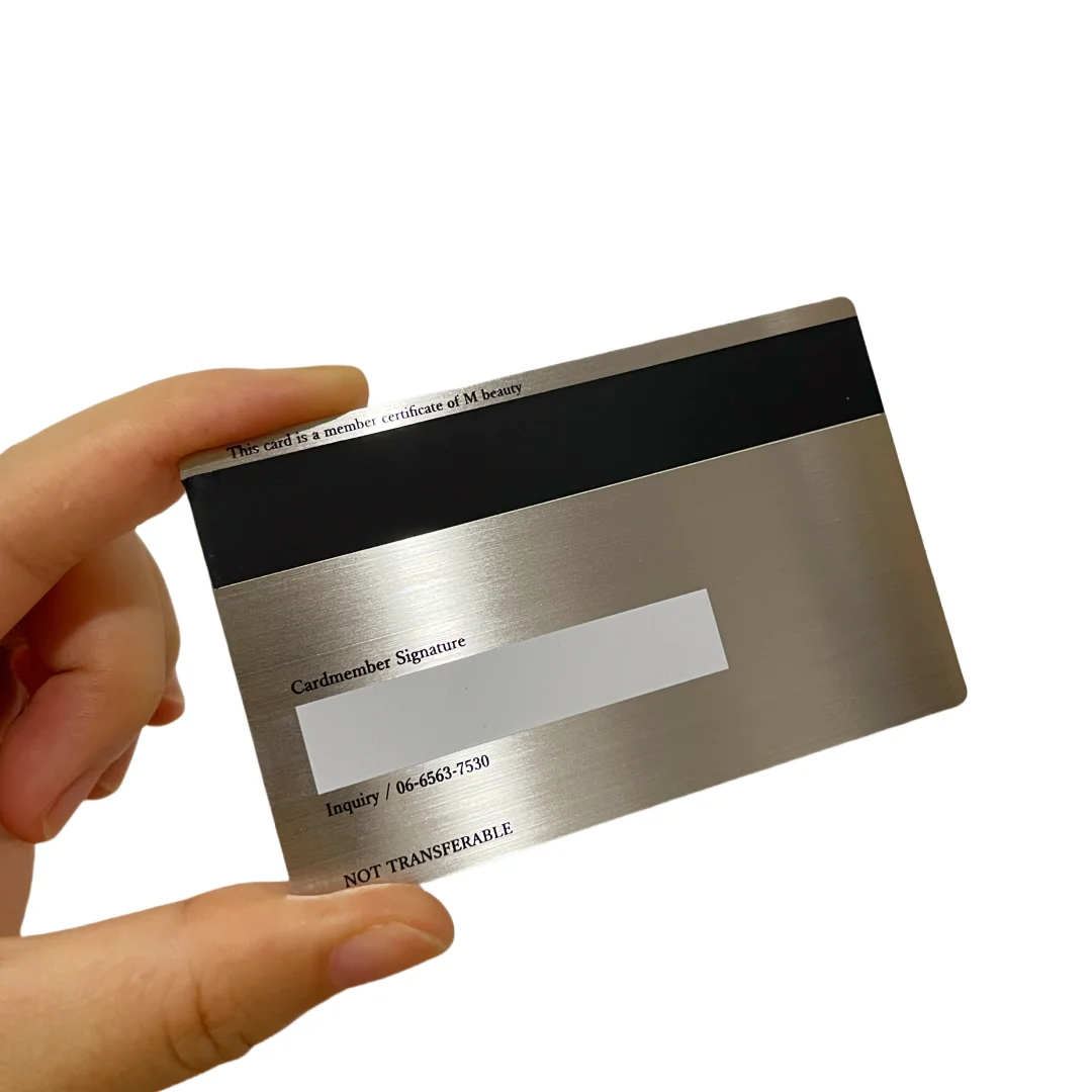 Customized inquiry 0.8mm Plain Blank Stainless Steel Metal Card Black Magnetic Card - Image 3