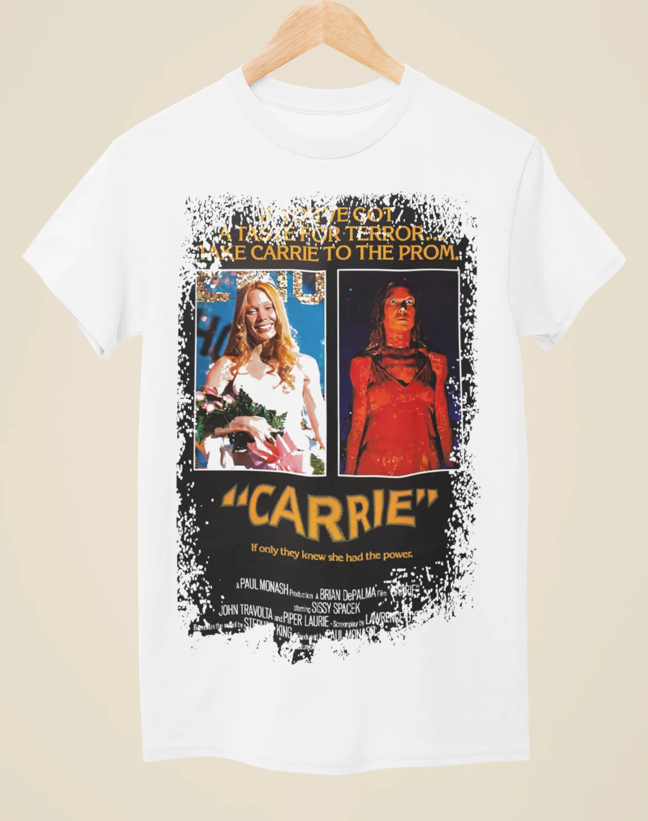 

Carrie - Movie Poster Inspired Unisex White T-Shirt