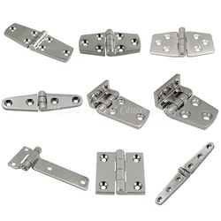 Stainless Steel 316 / 304 Cast Door Strap Hinge Flat Hinge T Hinge With 4 / 6 Holes 76mm 102mm 152mm Marine Hinges Boat Hardware