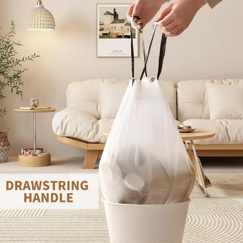 100/200 قطعة من أكياس القمامة برباط سميك، كيس قمامة صغير غير معطر، بطانات سلة المهملات المنفصلة لمطبخ مرحاض الحمام #3