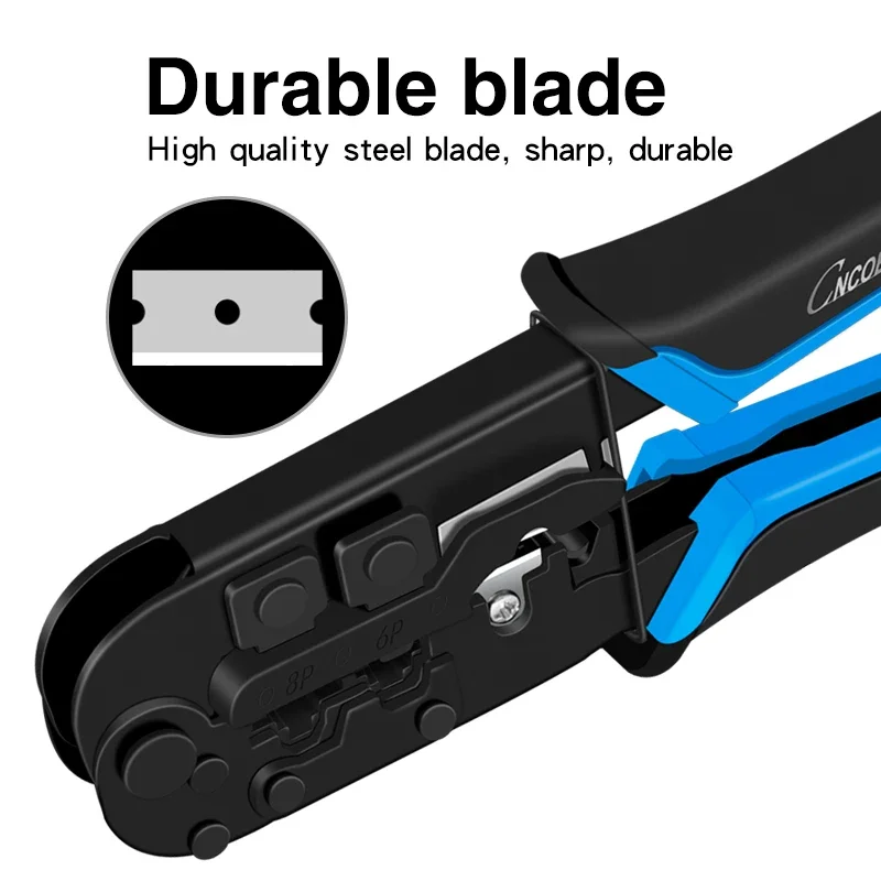 CNCOB Cable Crimper, herramienta de engarzado de conector Ethernet RJ45, alicates de red de conector de Cable 8P, herramientas de Cable de teléfono 6P/4P