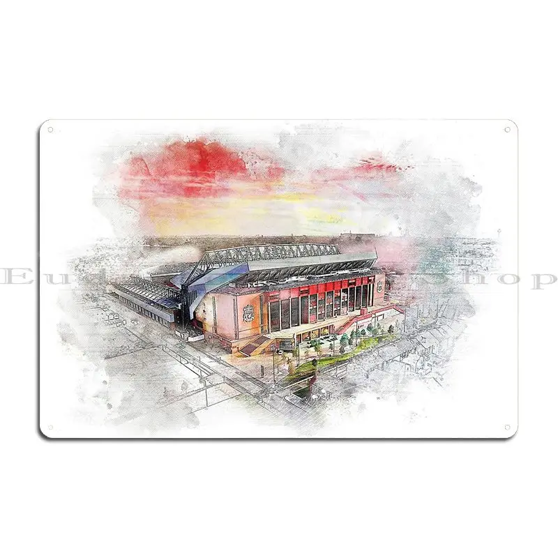 Anfield Stadium Liverpool Fc Metal Plaque Poster Wall Plaque Vintage Garage Club Decoration Personalized Tin Sign Poster