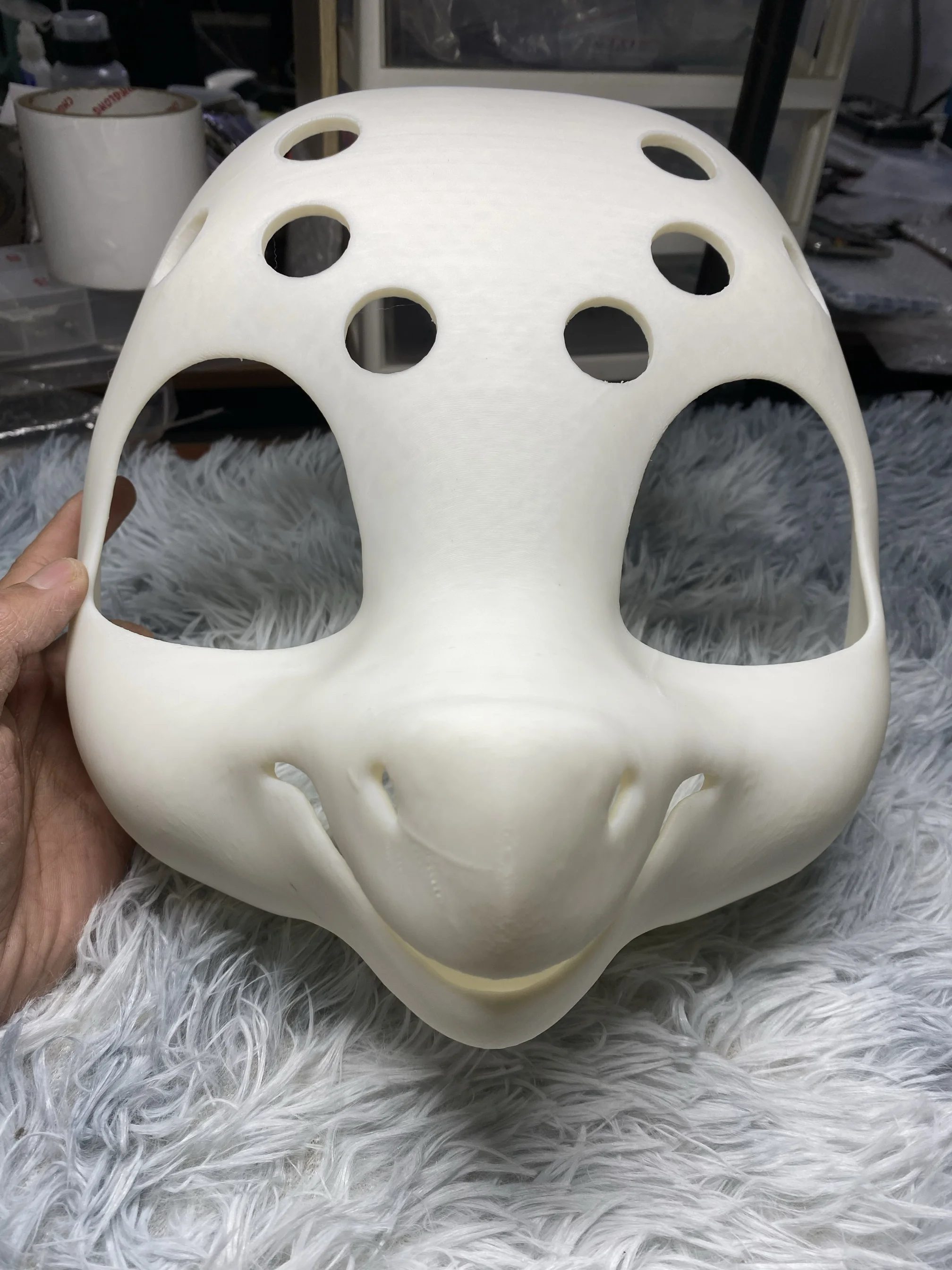 Máscara Base Kigurumi estilo realista Fursuit pony Headbase peludo Cosplay accesorios de disfraces máscara cosplay