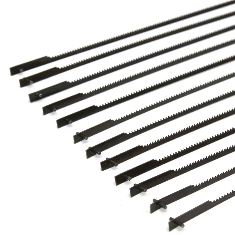 12Pcs/set 127mm Black Teeth Scroll Saw Blade Woodworking Power Tool Accessories for Cutting Wood