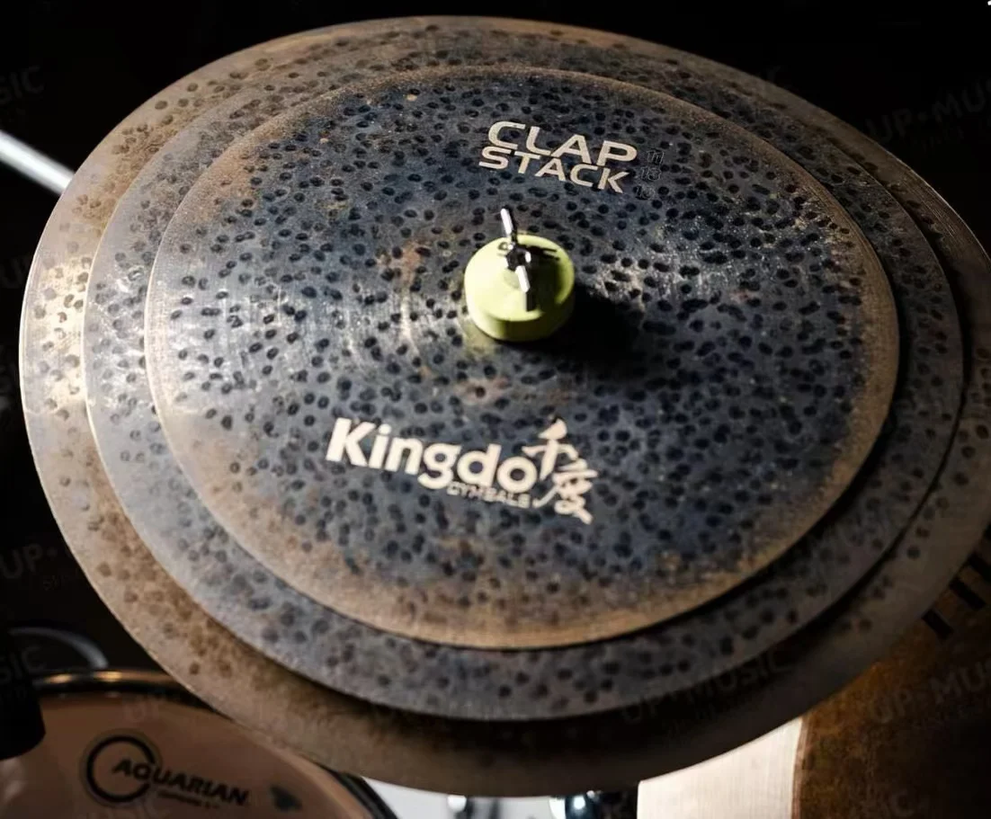 

Kingdo Cymbal 100% Handmade Cymbals Set B20 Series11"+13"+15" Clap Stack Cymbals