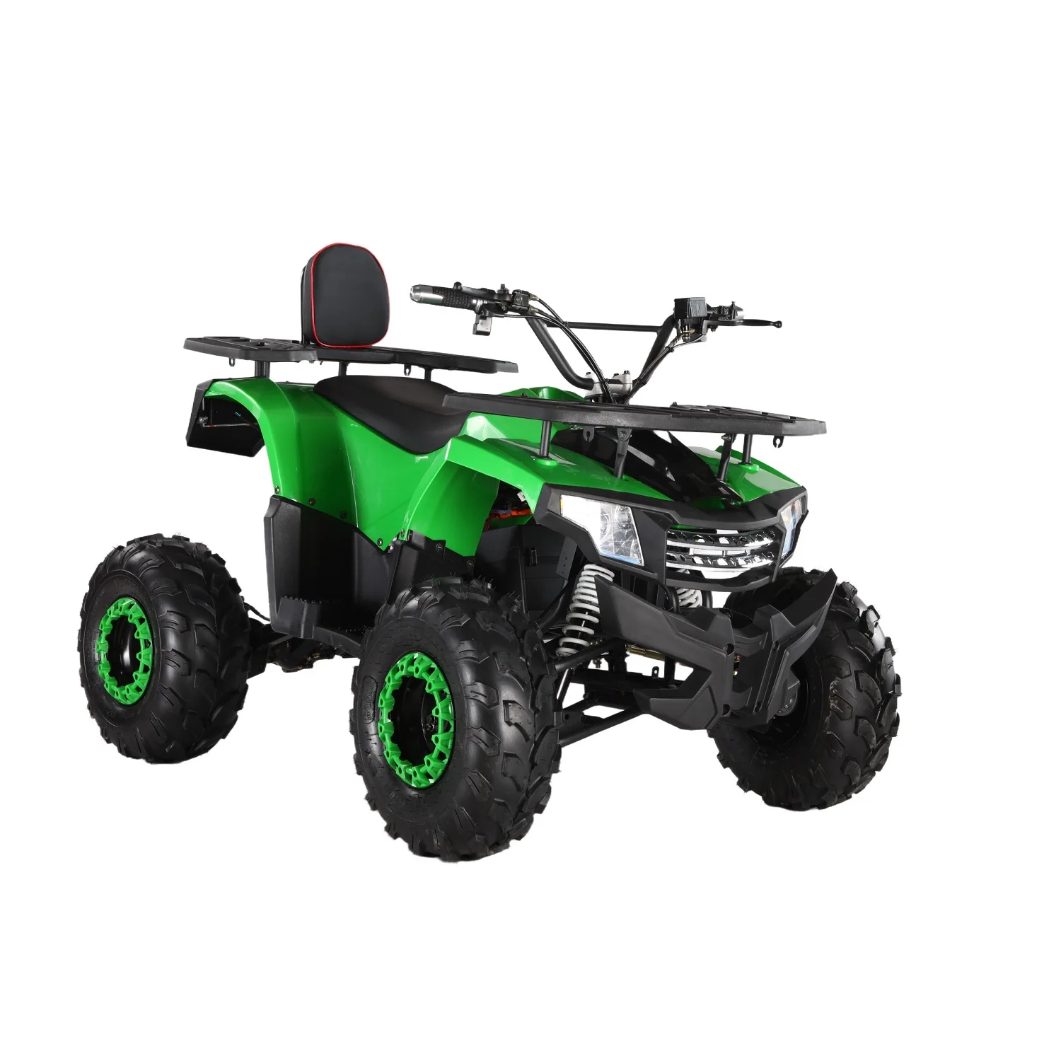 Electric Start 125cc Gas ATVs for Adults Automatic Chain Drive 4 Wheeler with Oil Inlet Carburetor and Expansion Cylinder